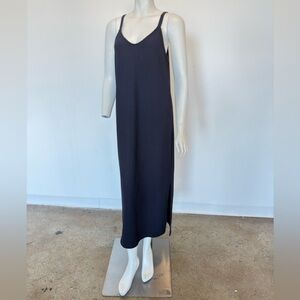 Lumiere Ribbed Jersey Shift Tank Dress in Navy